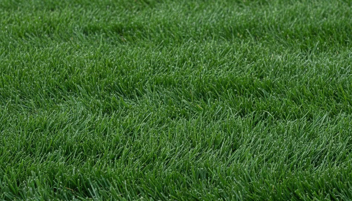 Close-up of freshly cut green grass showing precise lawn mowing quality by Chop Chop Landscaping in Austin, TX