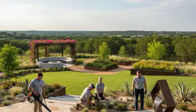 Landscaping team serving Austin, TX with professional lawn care and landscape maintenance