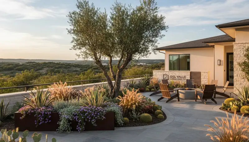 Landscaping crew in Austin, TX providing professional yard maintenance and landscape care
