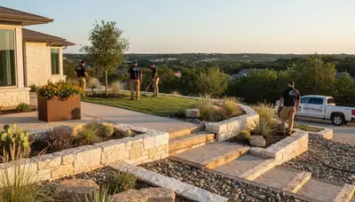 Landscaping team serving Austin, TX with professional lawn care and outdoor maintenance