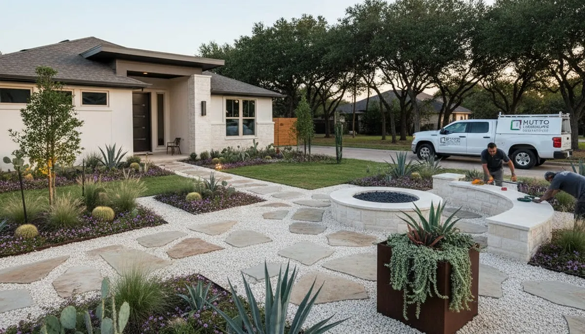Landscape crew providing professional landscaping services in Austin, TX