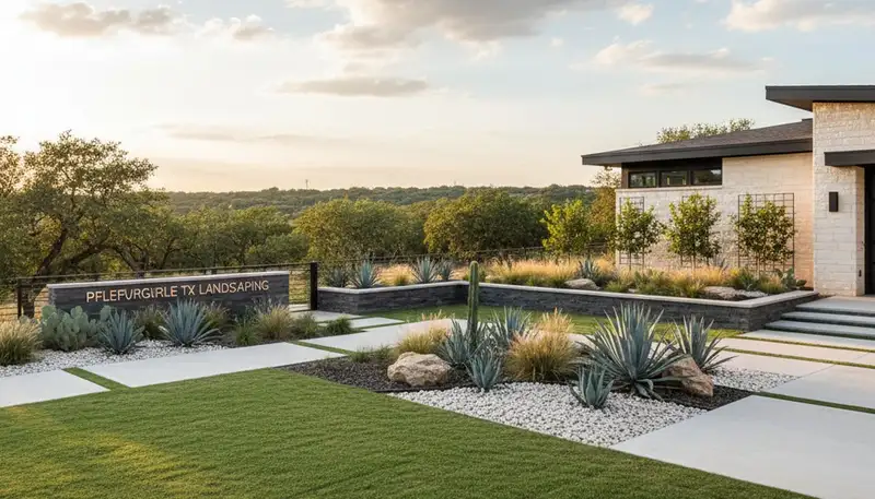 Landscaping team in Austin, TX providing professional yard maintenance and outdoor property care